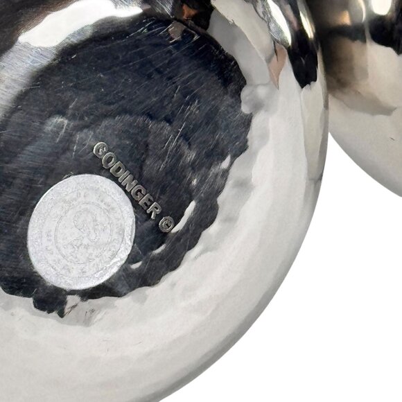 NEW Godinger Three Sectional Snack Serving Bowl Dish Stainless Steel Gold Leaf - Picture 5 of 9